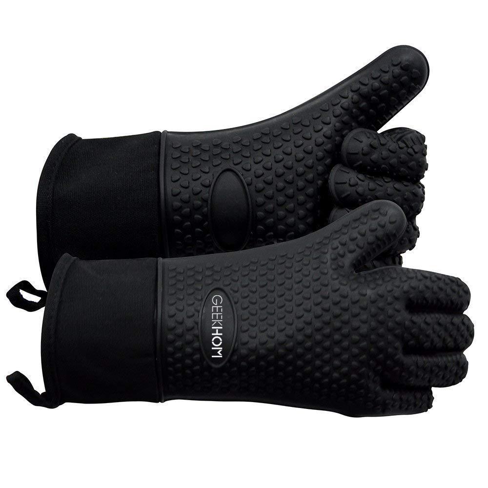 Heat Resistant Non Slip Thickened Oven Mitts Kitchen Gloves