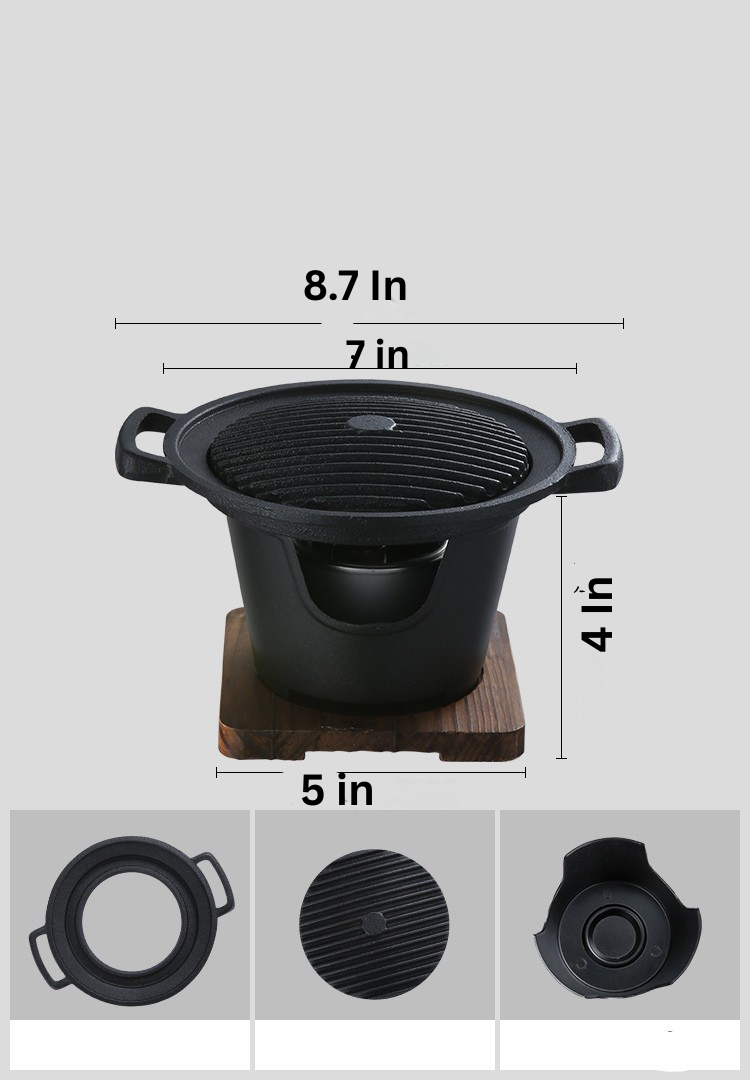 Non-Stick Small Indoor Barbecue Grill for Home Use