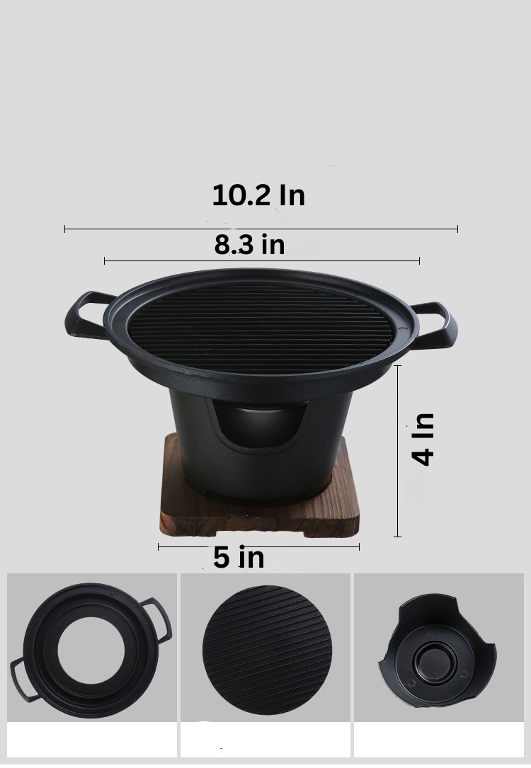 Non-Stick Small Indoor Barbecue Grill for Home Use