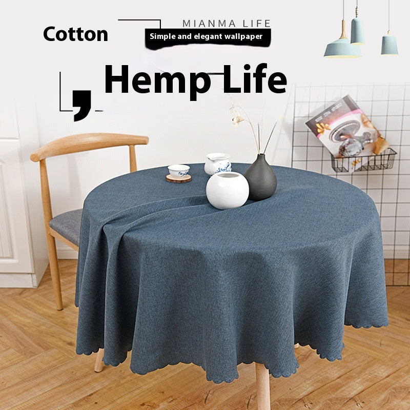 Chinese Style Round Dining Table Cloth Tea Table Mat