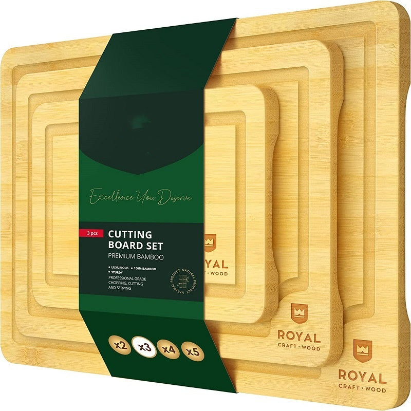 Bamboo Chopping Board Suit Cutting Board With Juice Trough