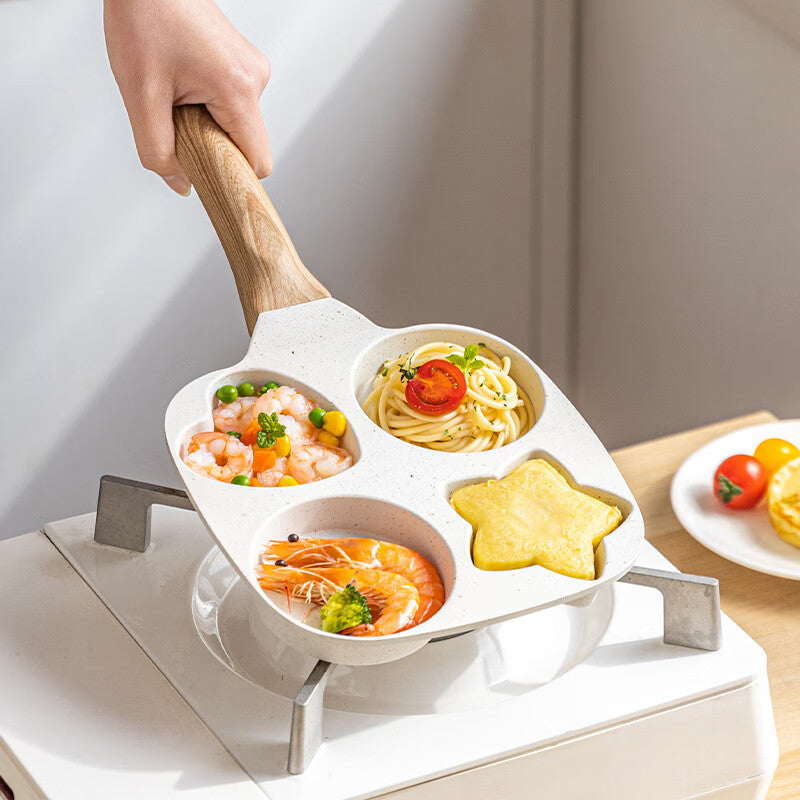 Medical Stone 4 Hole Heart Shaped Egg Frying Pan