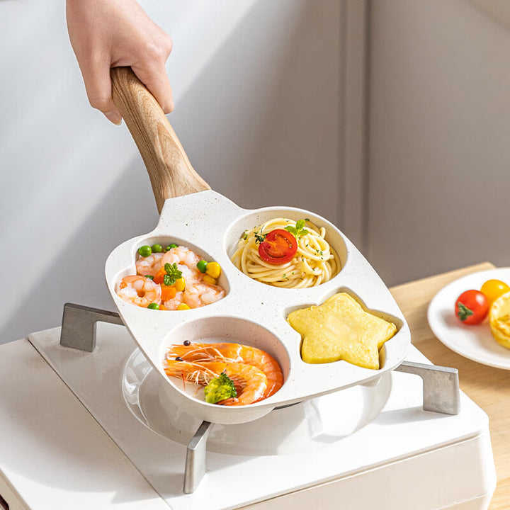 Medical Stone 4 Hole Heart Shaped Egg Frying Pan