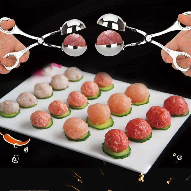 Stainless Steel Meatball Maker Tongs Kitchen Tool