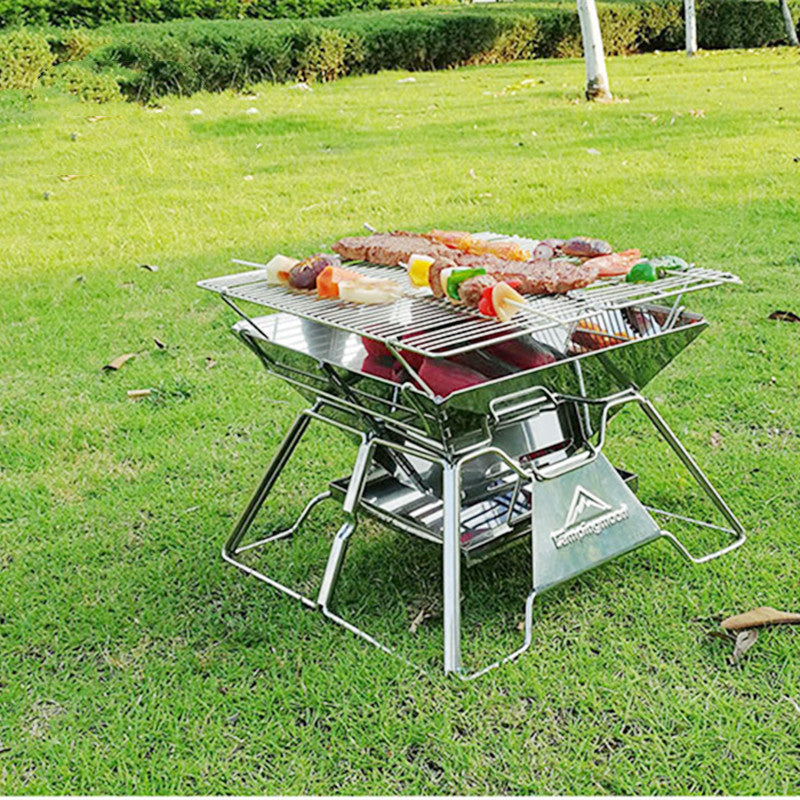 Foldable Barbecue Grill for 2-3 People 13.8inches Camping Burner