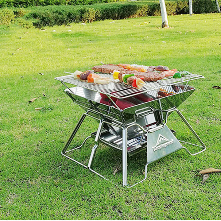 Foldable Barbecue Grill for 2-3 People 13.8inches Camping Burner