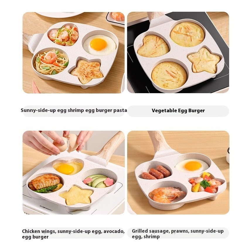 Medical Stone 4 Hole Heart Shaped Egg Frying Pan