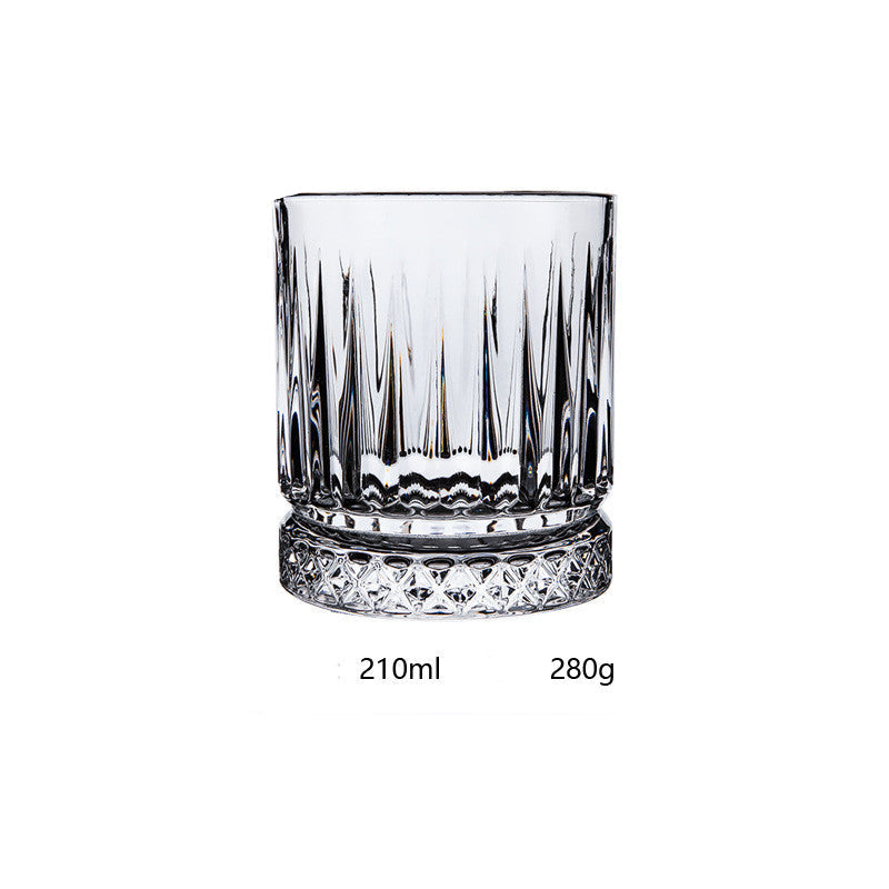 Striped Crystal Glass Cup