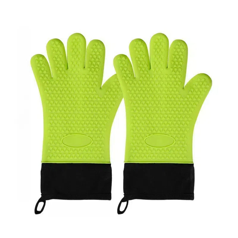 Heat Resistant Non Slip Thickened Oven Mitts Kitchen Gloves