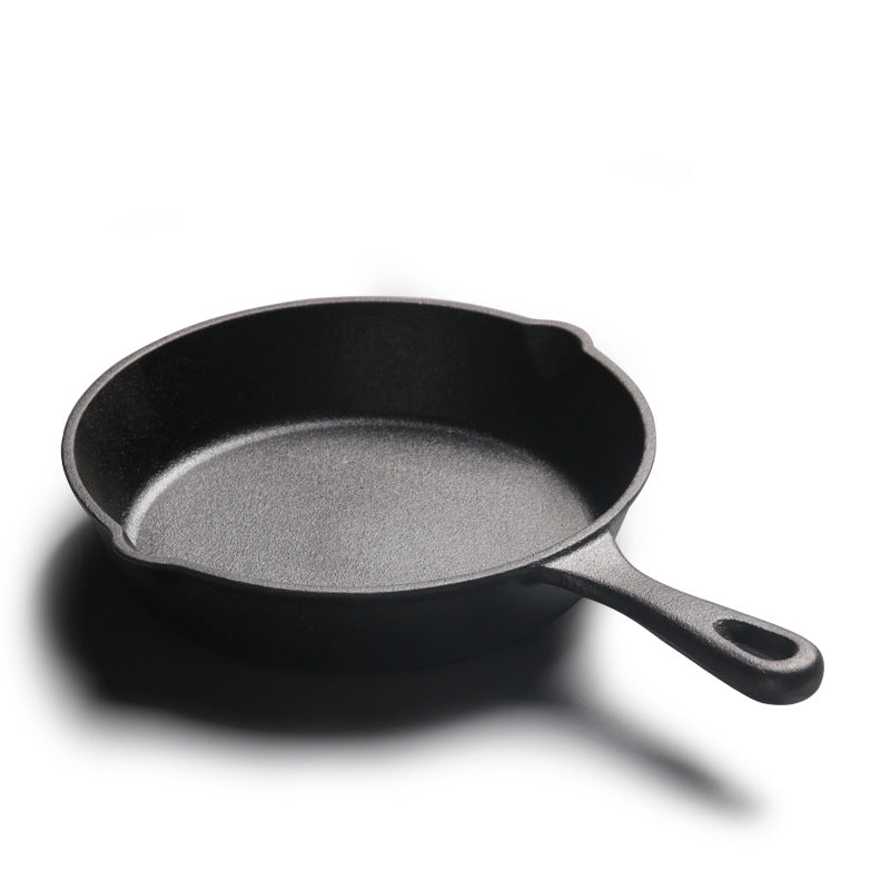 All in One Small Flat Bottom Frying Pan Cast Iron