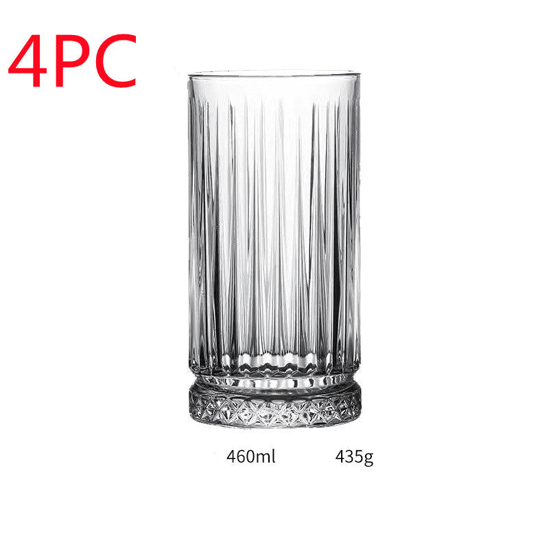Striped Crystal Glass Cup