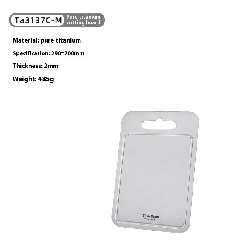 Pure Titanium Thickened Cutting Board with Juice Groove