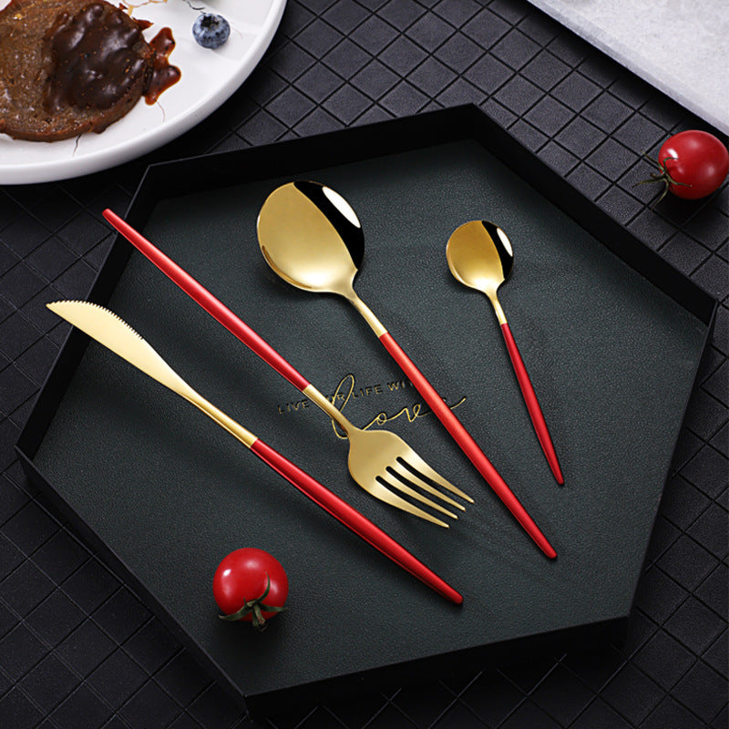 Stainless Steel 24 Piece Western Spoon and Fork Set