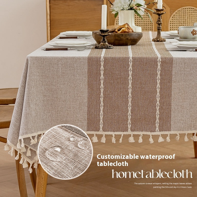 Anti Splash Non Slip Wear Resistant Rectangular Table Cloth