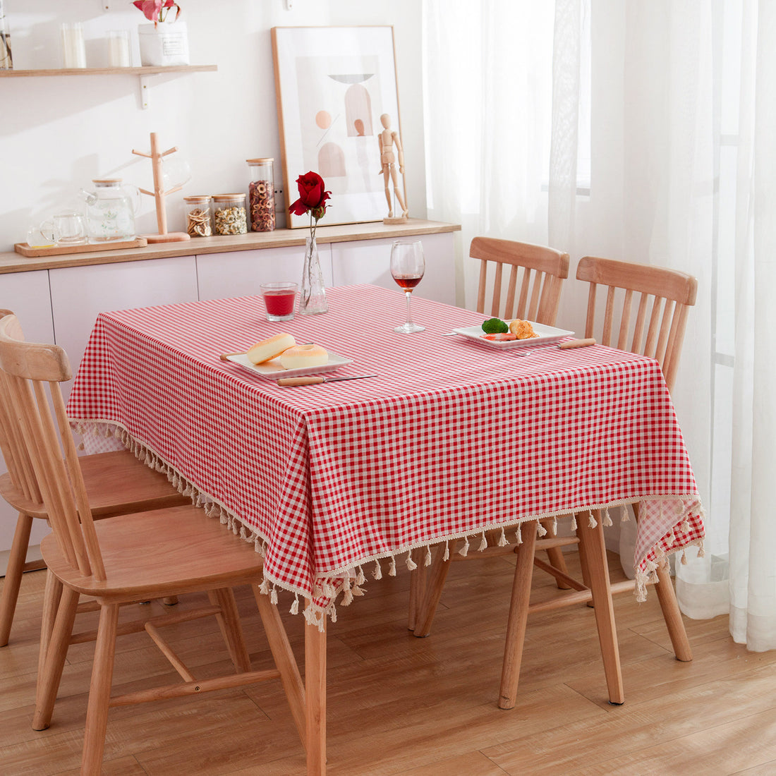 Cotton Linen Small Round And Square Table Cloth