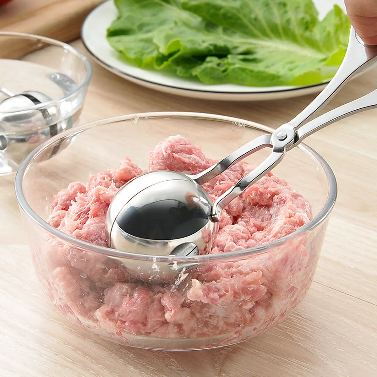 Stainless Steel Meatball Maker Tongs Kitchen Tool