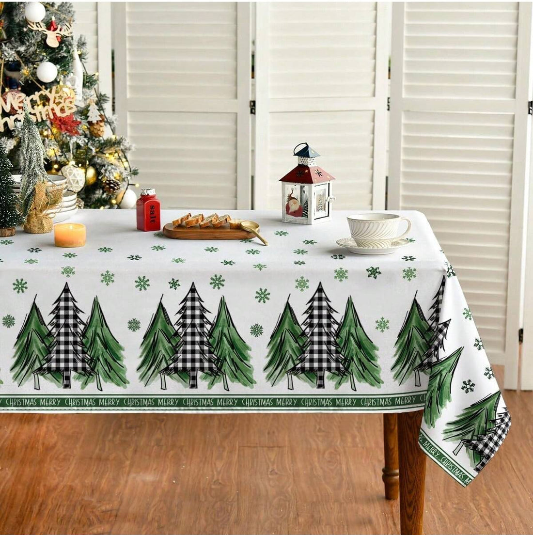 Waterproof Polyester Dining Table Cover Cloth