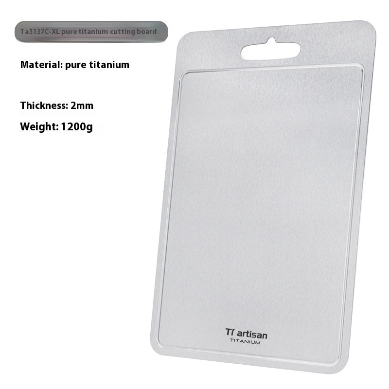 Pure Titanium Thickened Cutting Board with Juice Groove