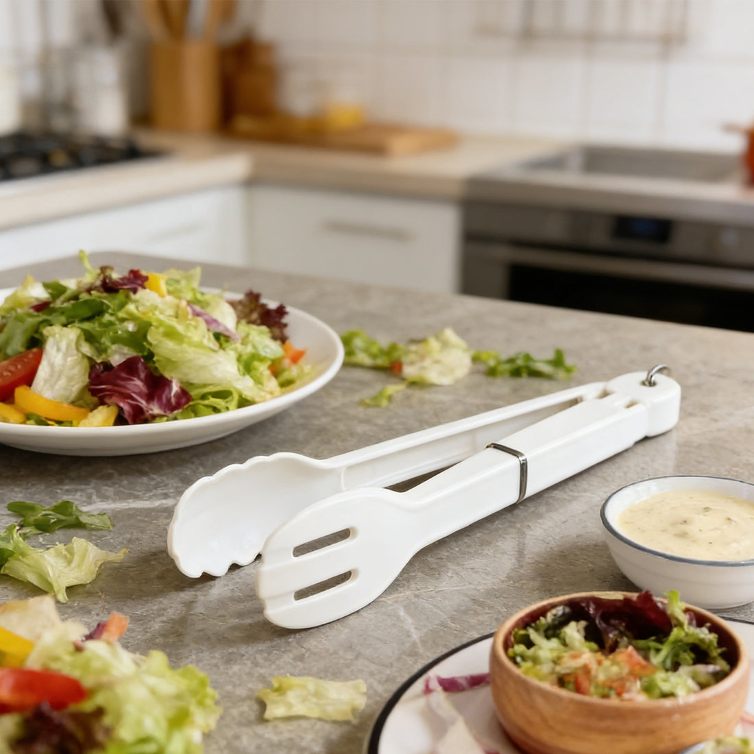Stainless Steel Salad Tongs Kitchen Serving Tool