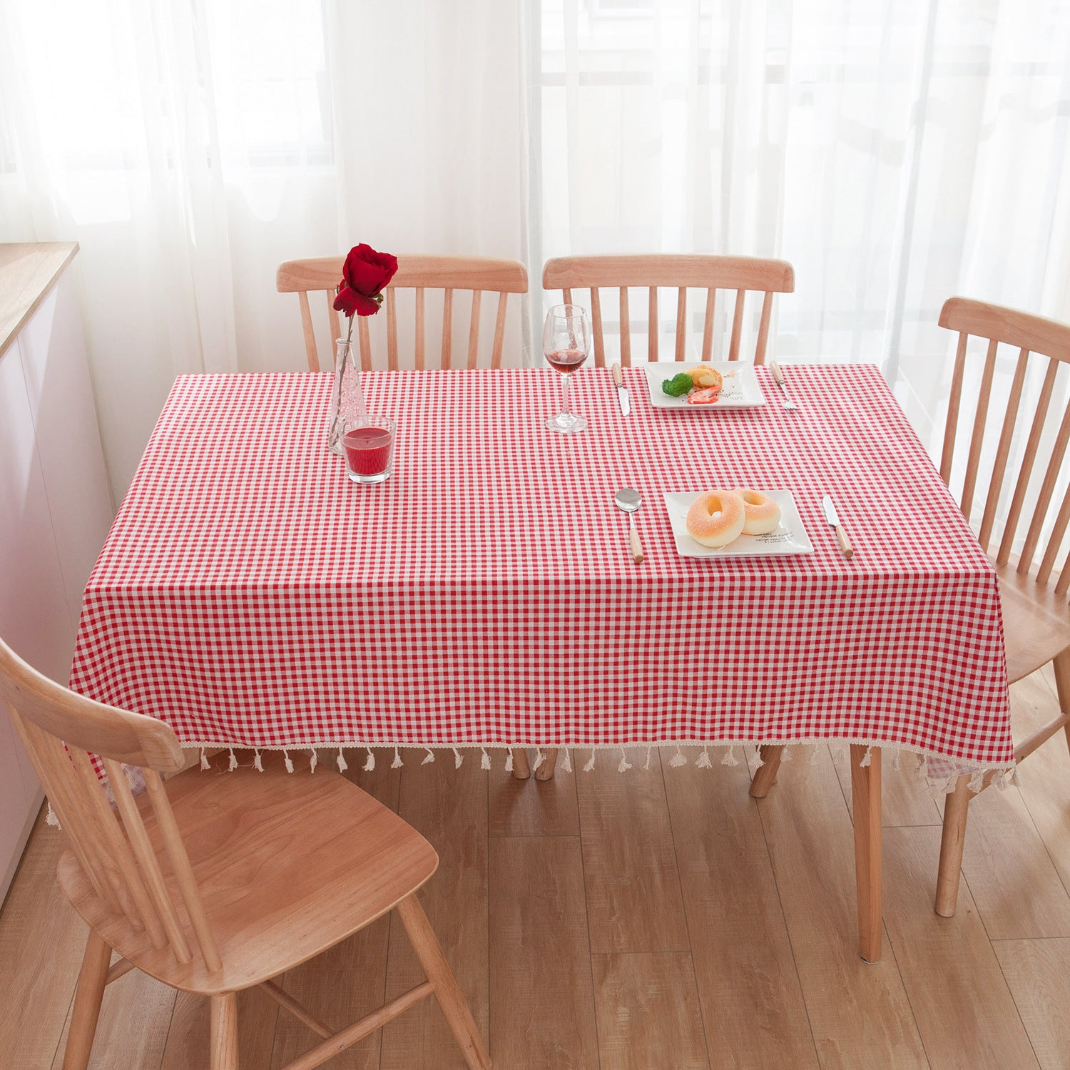 Cotton Linen Small Round And Square Table Cloth