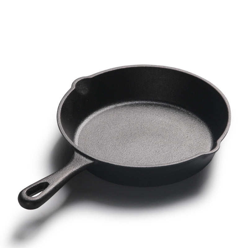 All in One Small Flat Bottom Frying Pan Cast Iron
