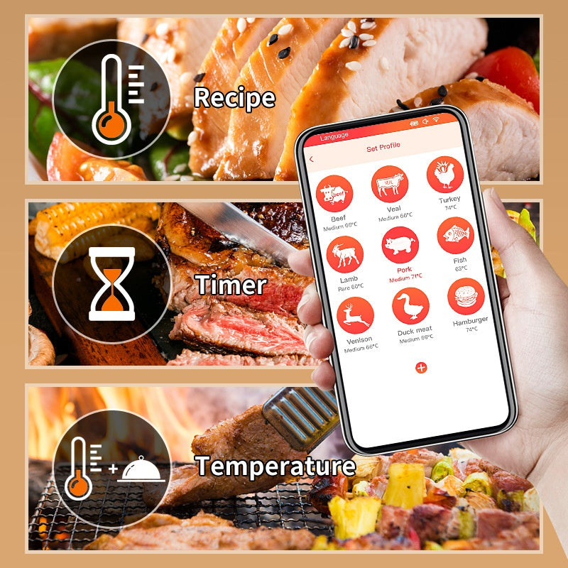 Wireless Kitchen Oven Thermometer Digital
