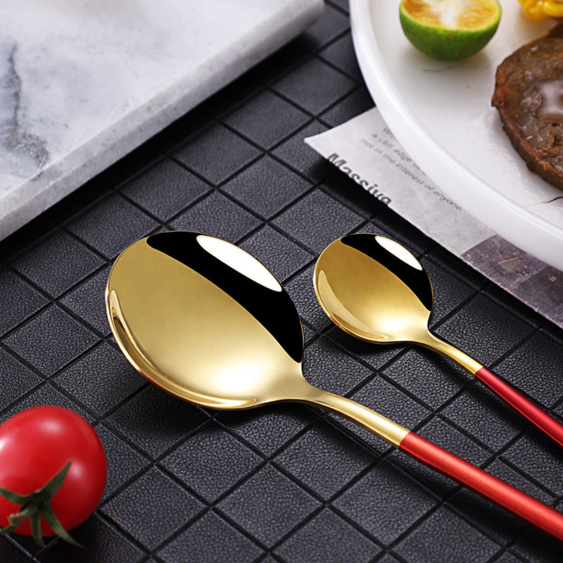 Stainless Steel 24 Piece Western Spoon and Fork Set